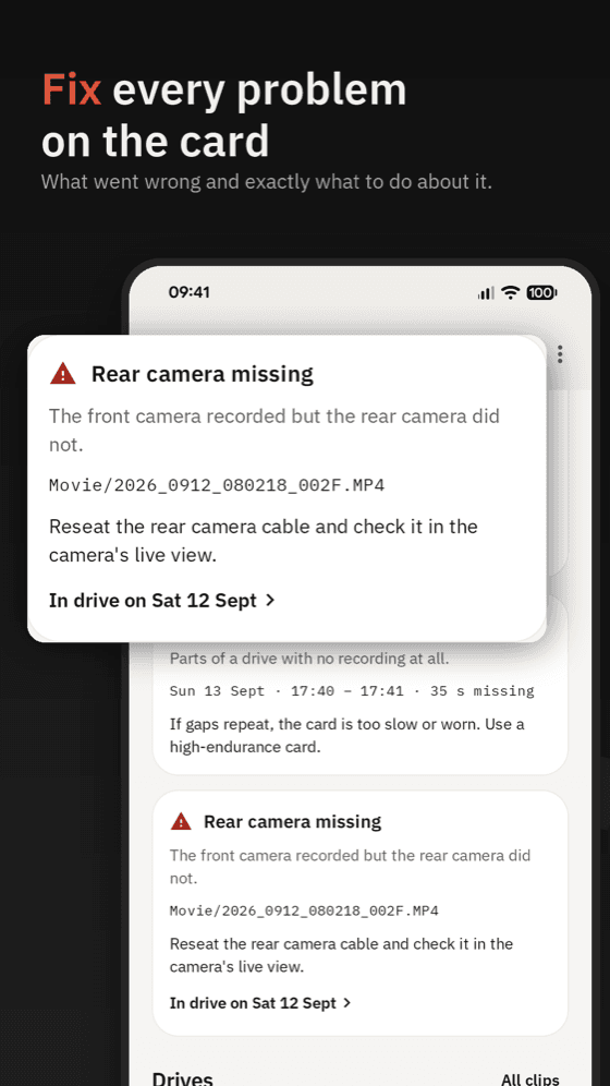 Each problem on the card explained, with what to do about it